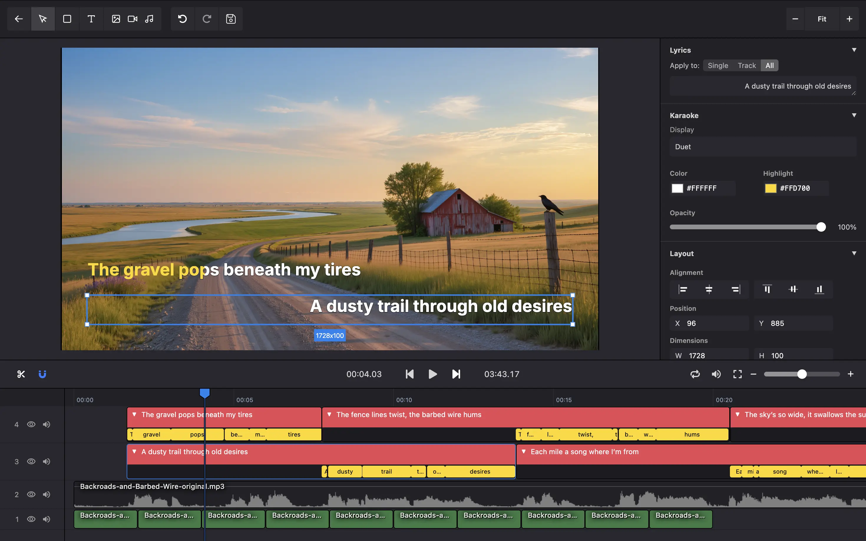 Karadeo Duet template example